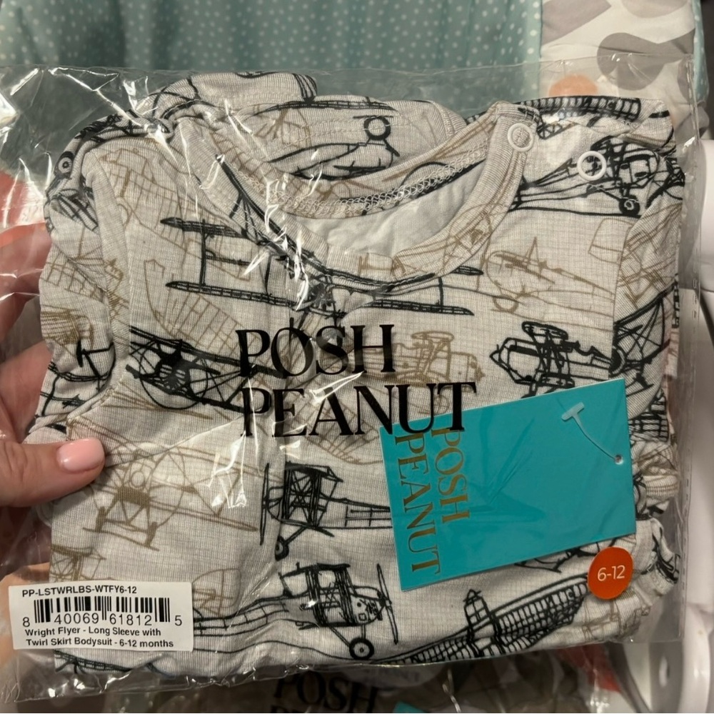 Posh Peanut Wright Flyer Twirl Skirt Bodysuit